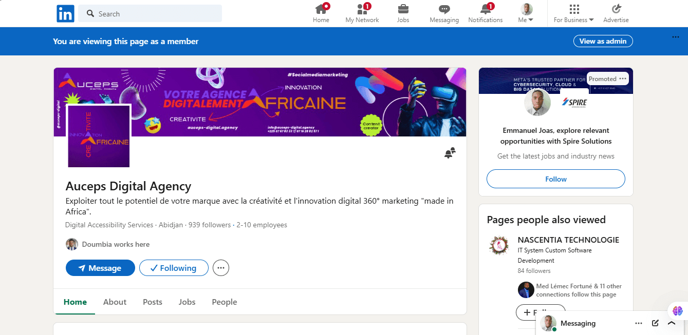 Linkedin Auceps Digital profil 