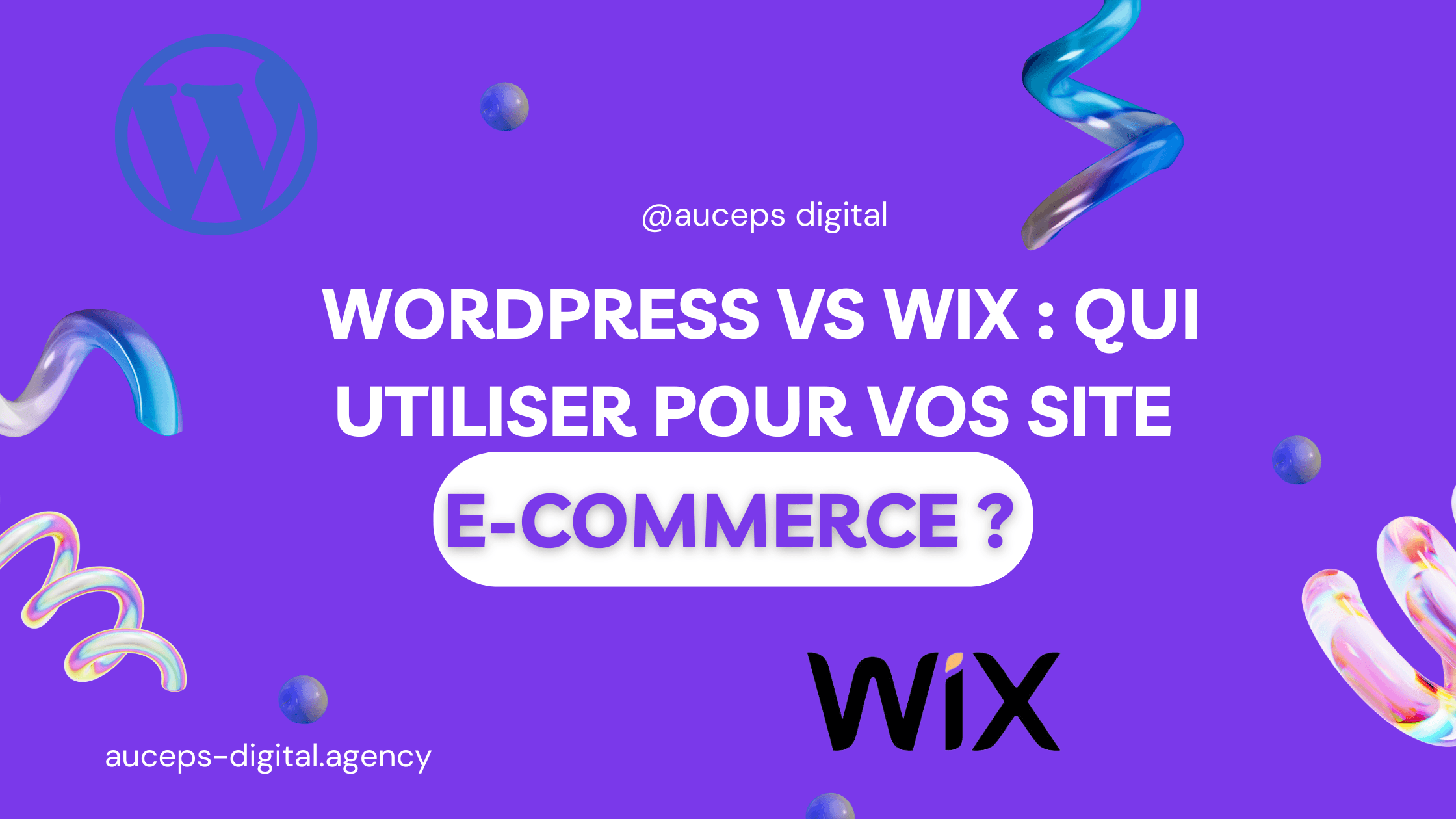 Auceps Digital Agency - Agence de Développement web - e-commerce - WordPress vs Wix qui utiliser pour vos site e-commerce